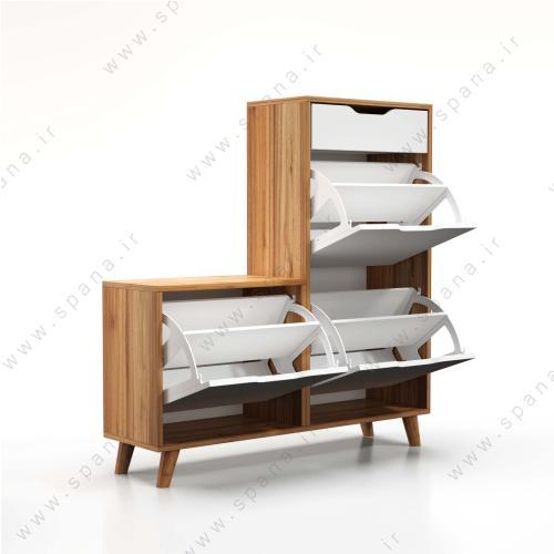 جاکفشی داشبوردی سه درب کشودار النا نشیمن دار