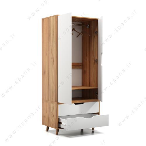 کمد درب بازشو ۲ کشو مدل مودنا ۸۰