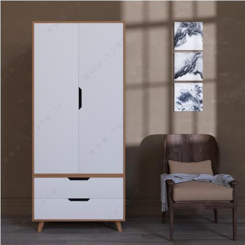 کمد درب بازشو ۲ کشو مدل مودنا ۸۰